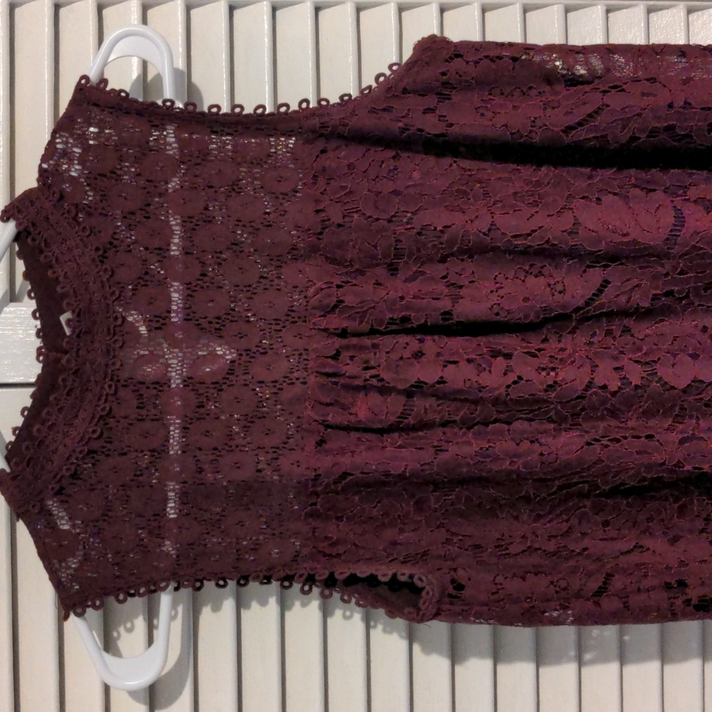 Maroon lace dress